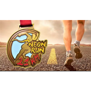Neon Run 21 KM - Get Beautiful Medal by Courier